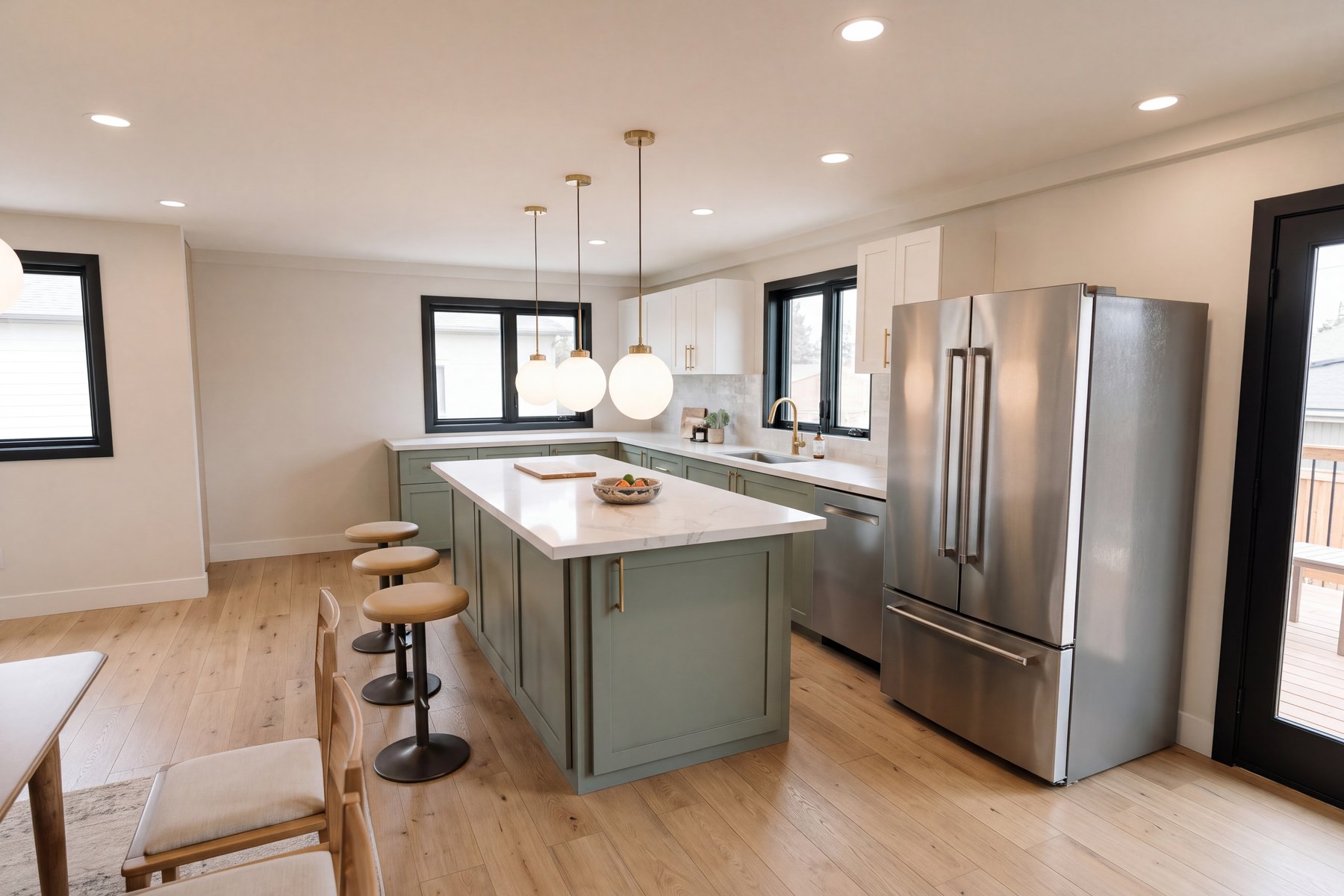 Illustrative modern kitchen with island
